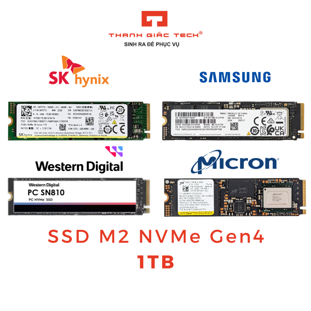 Ssd M2 NVMe Gen4 /Gen 3 256GB /512GB / 1TB Samsung /SK hynix / Western  Digital Micron - | Shopee Singapore